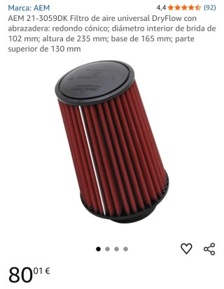 Filtro de aire AEM 21-3059DK