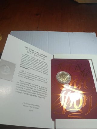 San Marino 2€ 2016 Shakespeare Conmemorativa