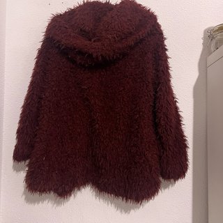 Abrigo peludo GREEN COAST rojo