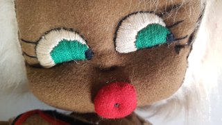 Muñeca antigua tela 40cm