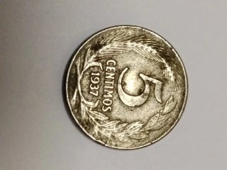 SIN OXIDO EBC 5 Céntimos 1937 II República Español