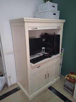 Mueble Secreter Ordenador Beige
