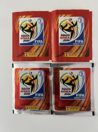 Lote 4 sobres Panini Mundial Sudáfrica 2010