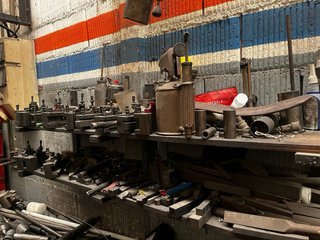 Torno de metal industrial