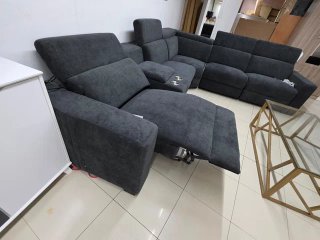 Sofá Rinconera Cripoli Relax Negro/Gris