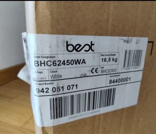 Cappa design vetro bianco Best Aeg Expò