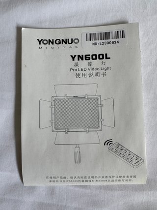 2x Yongnuo YN600L Pro LED Video Light Kit