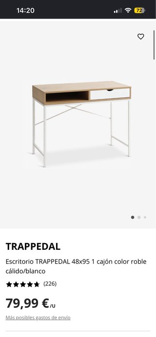 Escritorio madera y metal