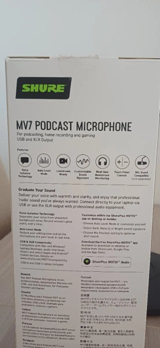 Micrófono Shure MV7 – Podcast/Streaming