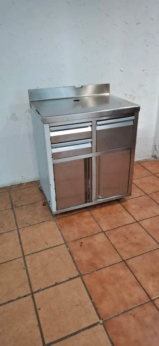 Mueble cafetero acero inoxidable