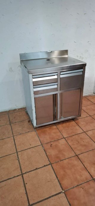 Mueble cafetero acero inoxidable