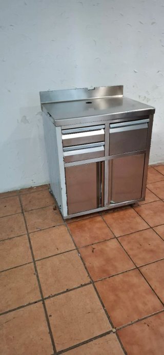 Mueble cafetero acero inoxidable