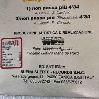 Tony Pagano Non Passa Più CD Singolo Promo Digipak