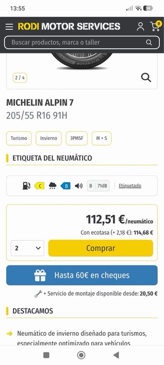 Michelin 205/55 R16 4 Estaciones