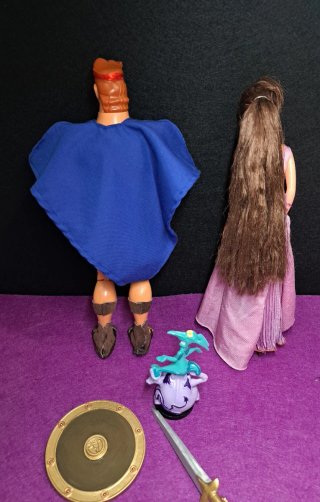 Hercules customizado y Megara Disney mattel disney