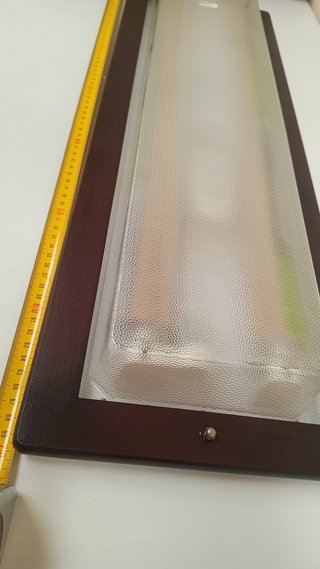 Plafón techo 2 tubos nogal nuevo