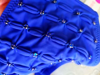 Bikini azul con pedrería
