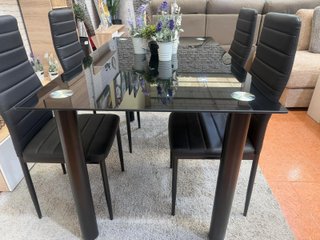Comedor Cristal Templado Negro