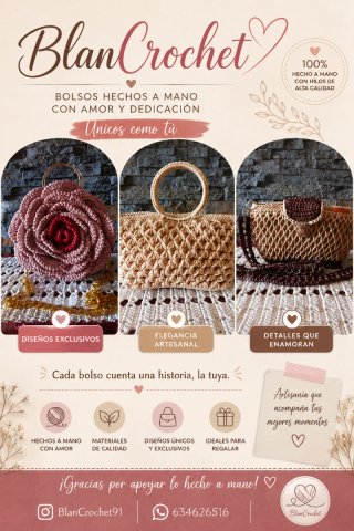 Bolso tejido a mano