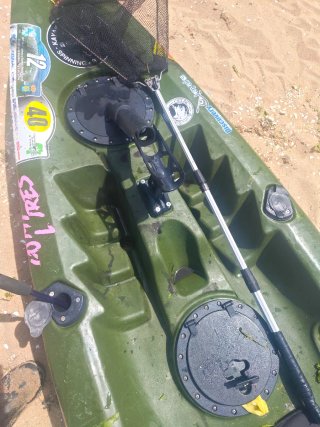 Kayak de pesca verde