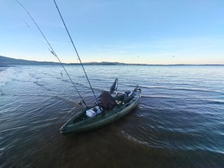 Kayak de pesca verde