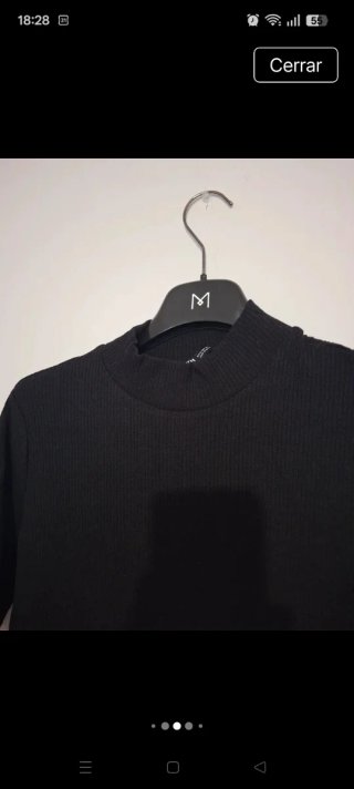 Vestido Zara Negro Lunares Blanco Talla M