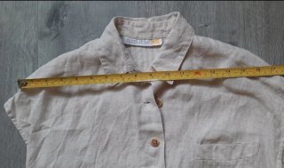 Camisa Lino Mujer Sin Mangas y entallada