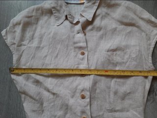 Camisa Lino Mujer Sin Mangas y entallada