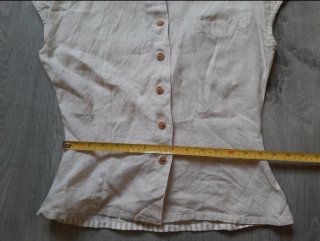 Camisa Lino Mujer Sin Mangas y entallada