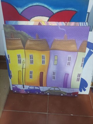 Cuadro decorativo casas