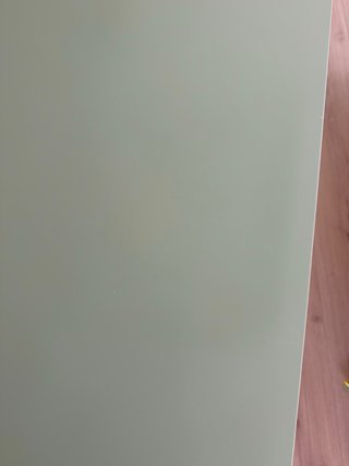 Mesa escritorio Ikea 120x60 cm verde y blanca