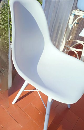 Conjunto de 2 sillas blancas