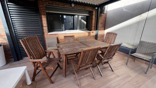 Conjunto Mesa Teka y Sillas Exterior