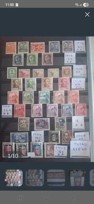 Serie 1 Centenario Nuevas Sellos