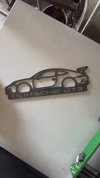 Quadro Silhueta Porsche GT3 aluminio
