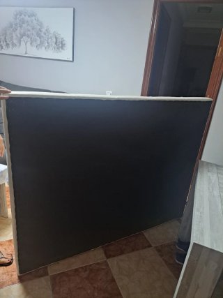 Cabecero de cama matrimonio polipiel blanco