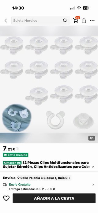 Piezas sujetar edredón (pack 4), tengo 2 sin abrir