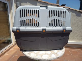 Transportín Perros SKUDO 6 IATA Gris/Blanco