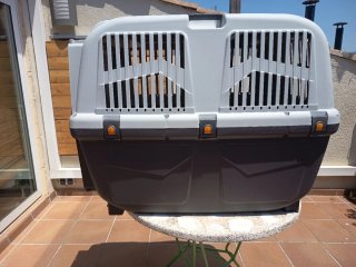 Transportín Perros SKUDO 6 IATA Gris/Blanco