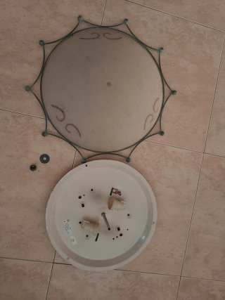 Lámpara de techo de cristal