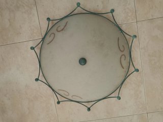 Lámpara de techo de cristal