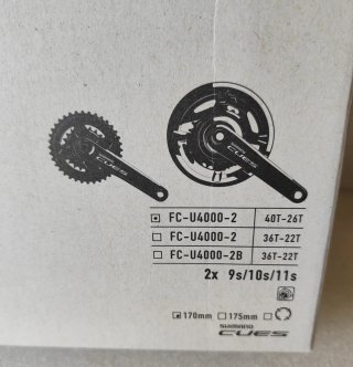 Bielas Shimano Cues para eje de cuadradillo 26/40