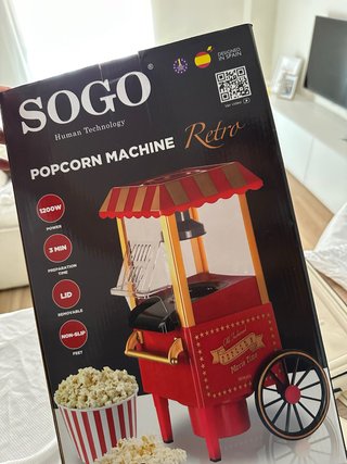 Máquina de Palomitas SOGO Retro 1200W