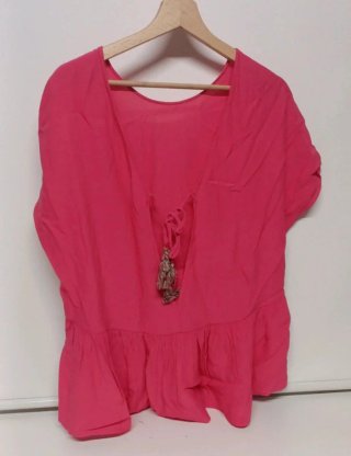 Blusa Zara boho escote espalda T M/L