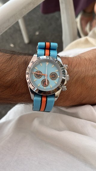 Reloj Seiko Mod Gulf Azul y Naranja