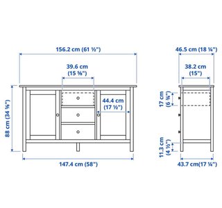 Mueble auxiliar aparador IKEA HEMNES madera