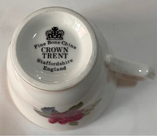 Tazza da Tè Piattino Fine Bone China - Crown Trent