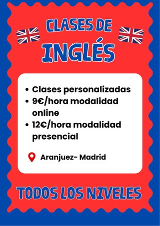 Clases de inglés para todos los niveles .