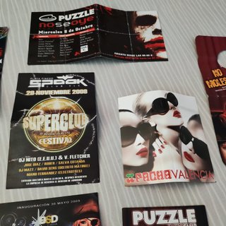 Lote 18 Flyers Discotecas Valencia Space Puzzle