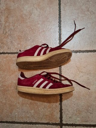 Scarpe Adidas scamosciate bordeaux taglia 37,5